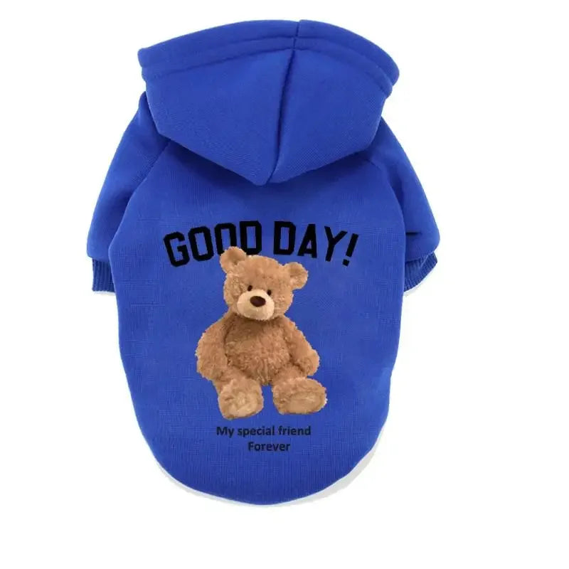 Pet Dog Clothes Cute Cartoon Bear Dog Hoodie For Small Dogs Pullovers Puppy Costumes Chihuahua Hug Ropa Perro