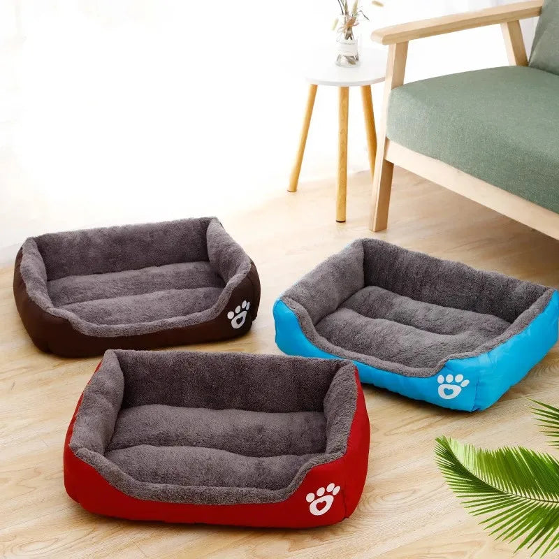 Pet Large Dog Bed Warm House Candy-colored Square Nest Pet Kennel For Small Medium Large Dogs Cat Puppy Plus Size Dog Baskets