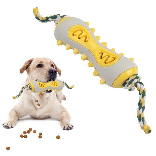 Dog Toys Dog Chewing Toys with Ropes Rubber Grinding Teeth Toys Interactive Training Teeth Cleaning Pet Products for All Dogs