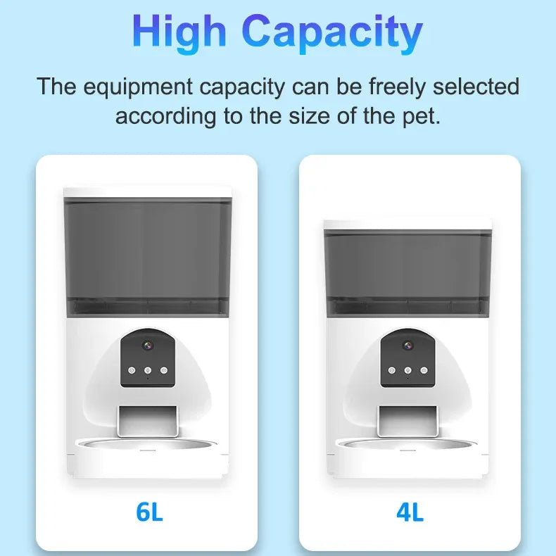 Wifi mobile phone app remote control smart dog cat pet bowl feeder pet feeder app timing quantitative automatic pet feeder dog