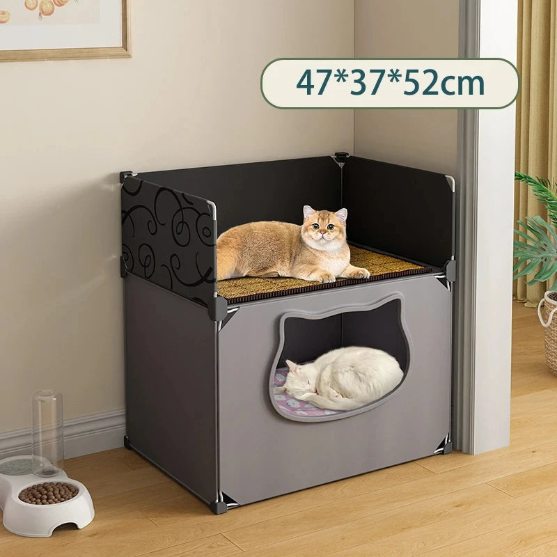 Cat Bed Detachable Cat Hiding House Comfortable Small Dog Nest Washable Cave Cats Beds