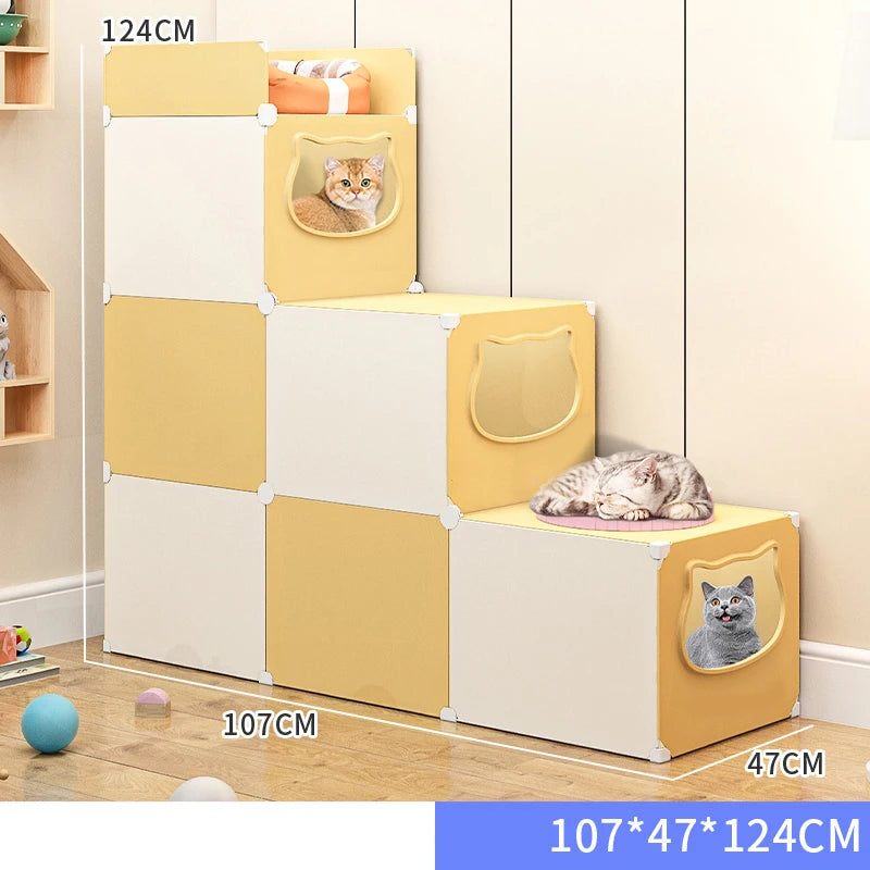 Cat Bed Detachable Cat Hiding House Comfortable Small Dog Nest Washable Cave Cats Beds