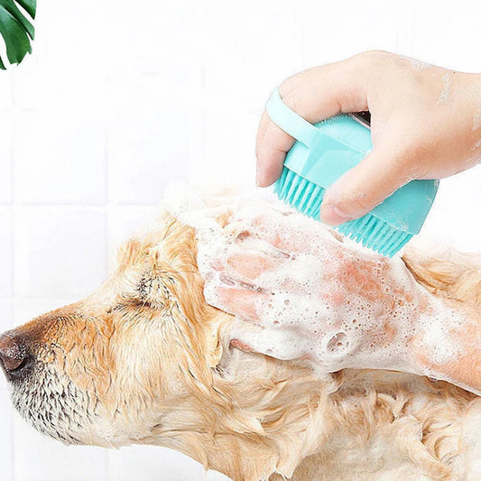 Silicone Pet Bath Brush Cleaning Massage Cat Brush Soft Skin-Free Dog Brush Soft Hair Bath Silicone Deep Cleaning Pet Comb