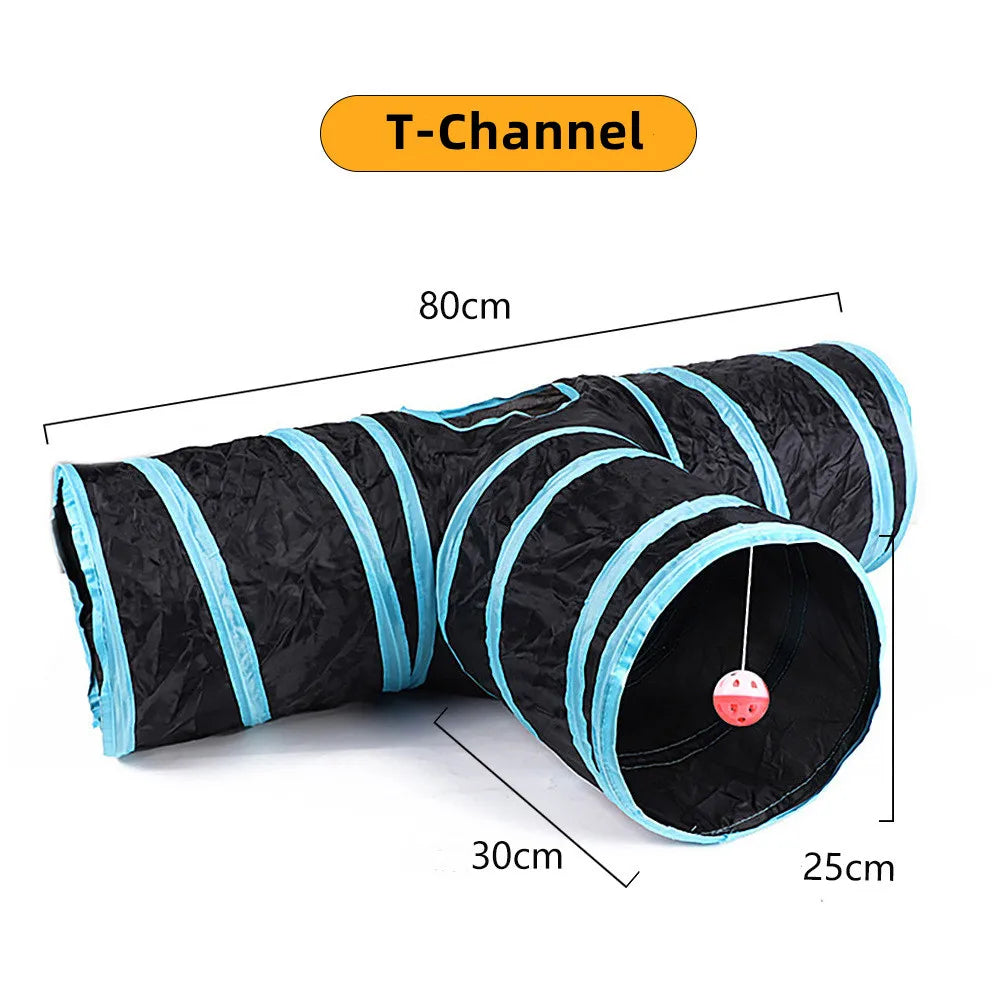 Cat Tunnel Pet Supplies Cat S T Pass Play Tunnel Foldable Barrel for Indoor loud paper