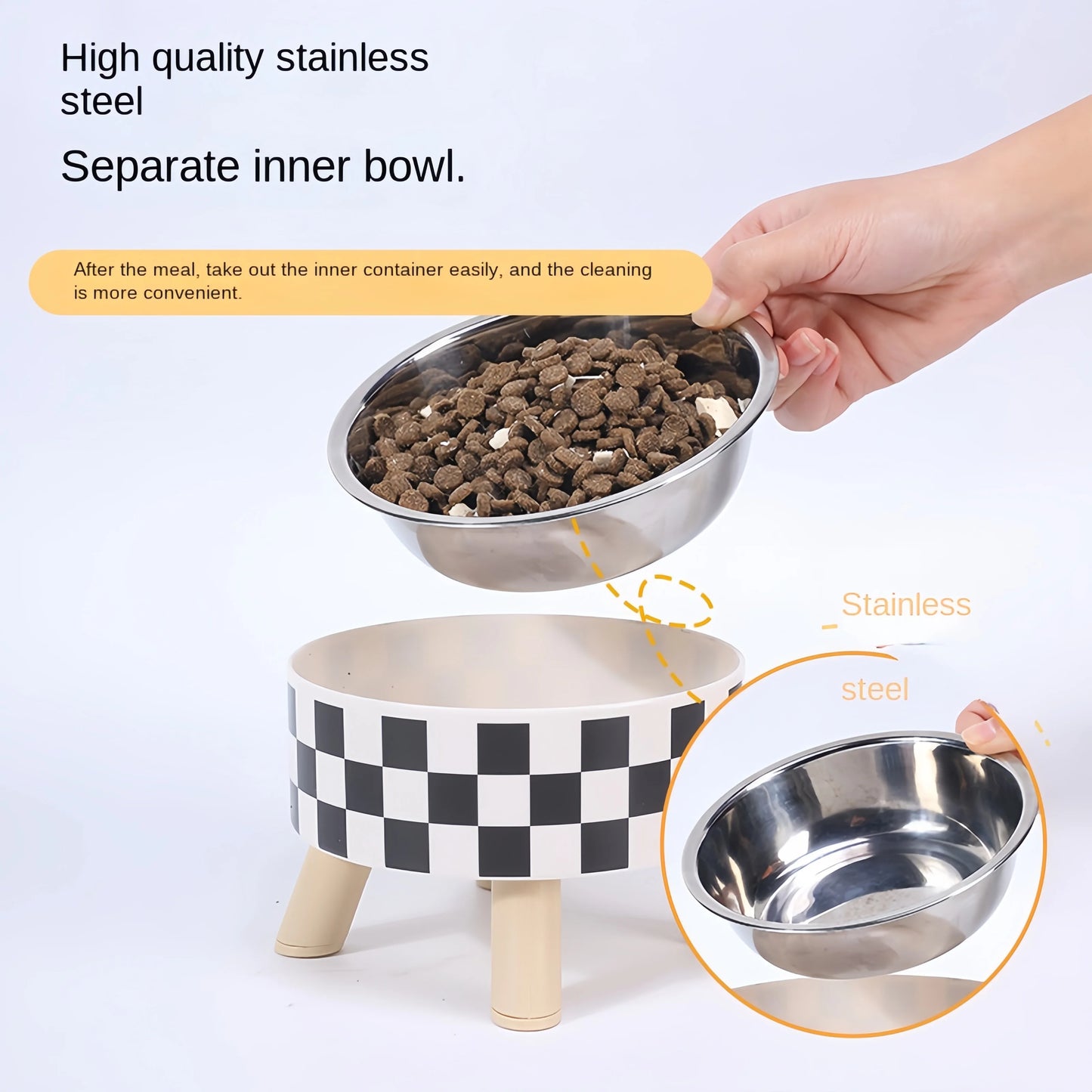 Elevated Cats Feeder Bowl Anti-choking Raised Cat Food Water Bowl With Stand Pet Feeding Drinking Supplies bowls for cats dogs