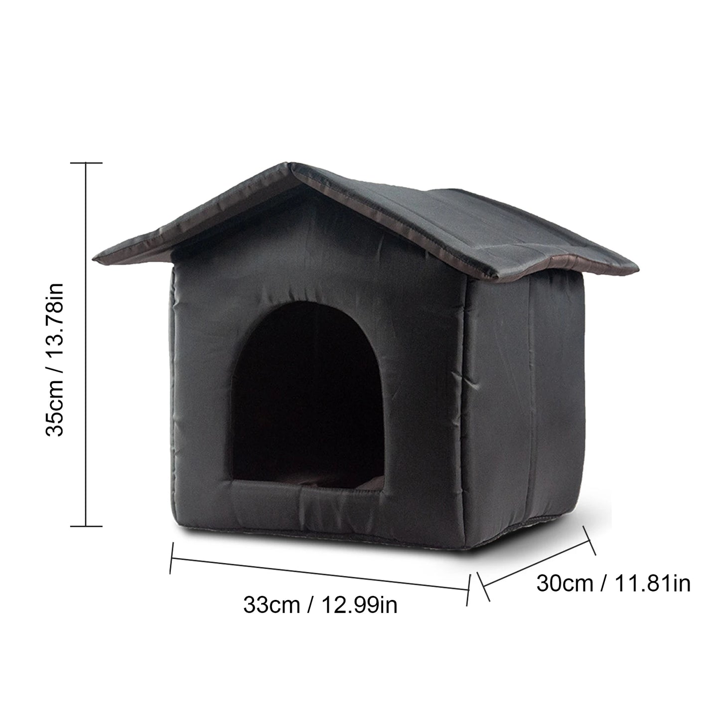 Waterproof Cat House Weatherproof Pet House For Small Dogs Cats Pet Bed Nest With Inner Pad Portable Outdoor Cat Accessories