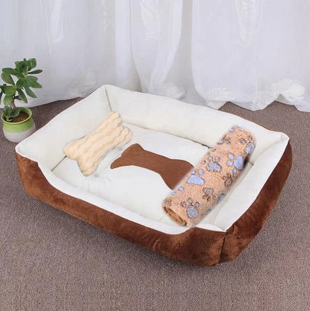 Pet Large Dog Bed Warm House Candy-colored Square Nest Pet Kennel For Small Medium Large Dogs Cat Puppy Plus Size Dog Baskets