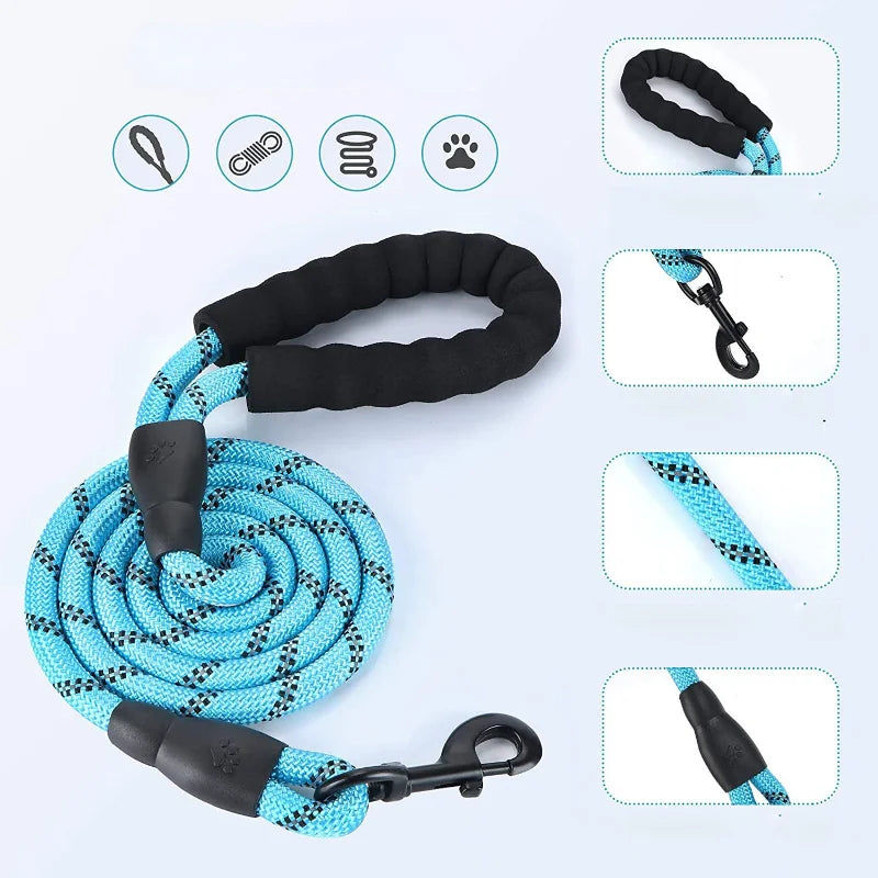 Strong Dog Leash Pet Leashes Reflective Leash For Big Small Medium Large Dog Leash Drag Pull Tow Golden Retriever dog accessorie