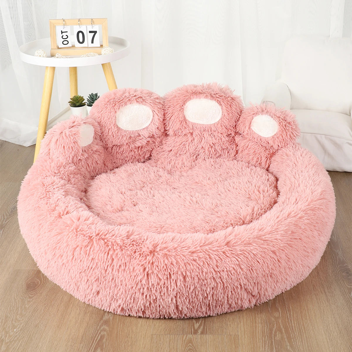 Fluffy Dog Bed Large Pet Products Dogs Beds Small Sofa Baskets Pets Kennel Mat Puppy Cats Supplies Basket Blanket Accessories