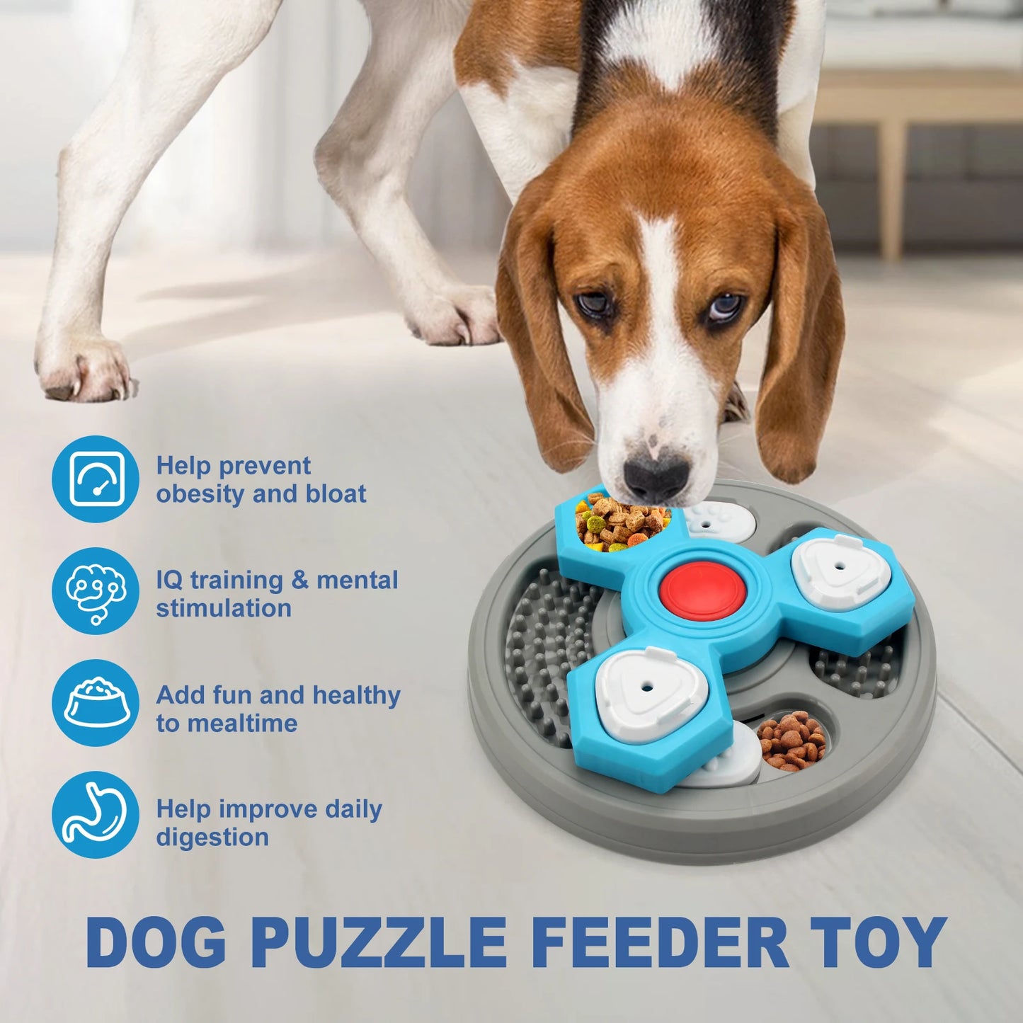 2-Layers Dog Puzzle Toys Slow Feeder Food Dispenser Interactive Increase Puppy Anti-Choking Tableware Dog Licking Plates