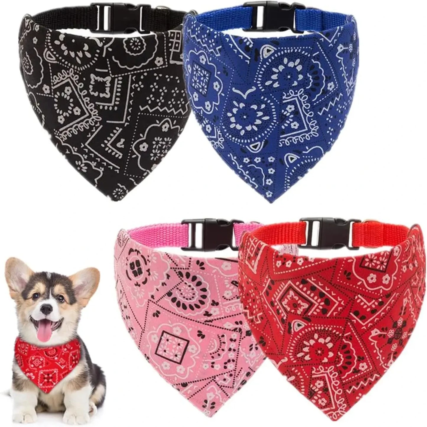 Dogs Collar Belt Pet Triangle Neckerchief Drool Anti Flea And Tick Towel Necklace Straps Harness Leash  Puppy and Cat Kitten