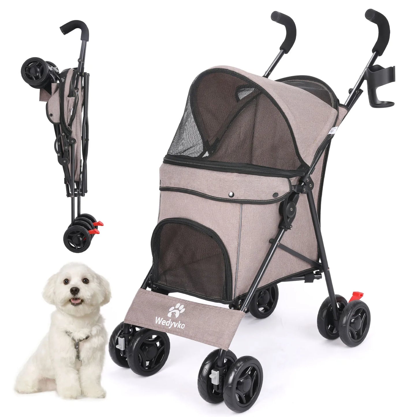 Pet Stroller Lightweight Folding Small and Medium-sized Outdoor Puppy Stroller Cat Dog Travel Breathable dogs accessories