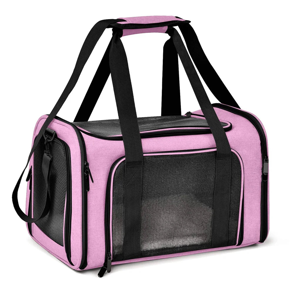 Dog Carrier Bag Soft Side Backpack Cat Pet Carriers Dog Travel Bags Airline Approved Transport