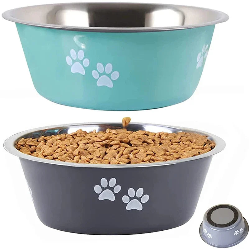 Cute Dog Bowls for Medium Large Dogs Feeding Bowls Water Bowls Stainless Steel Small Dog Food Bowl