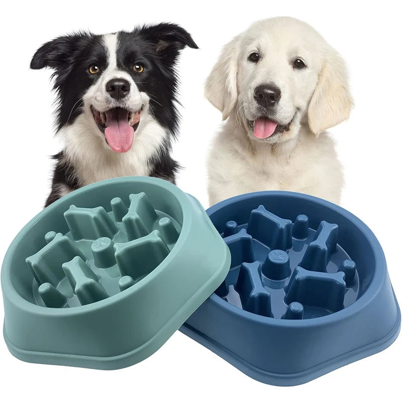 Dog Slow Feeder Bowl Anti-glutton Food Bowl for Dogs Slow Eating Dog Feeders Healthy Diet Pet Feeding Watering Supplies