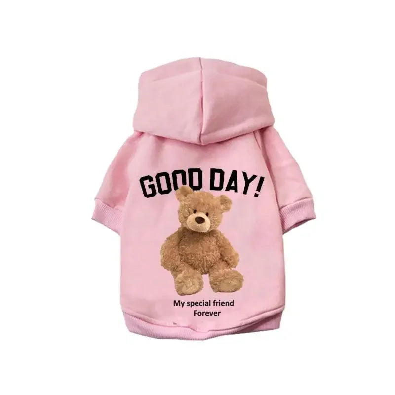 Pet Dog Clothes Cute Cartoon Bear Dog Hoodie For Small Dogs Pullovers Puppy Costumes Chihuahua Hug Ropa Perro