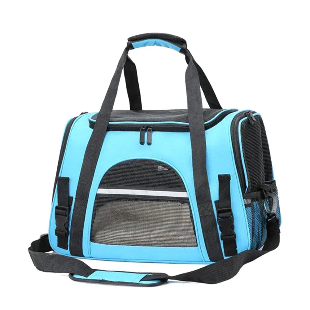 Dog Carrier Bag With Thick Cotton Cushion Pet Aviation Backpack Anti-suffocation Portable Travel Bag Pet Dog Bag Mesh Outdoor