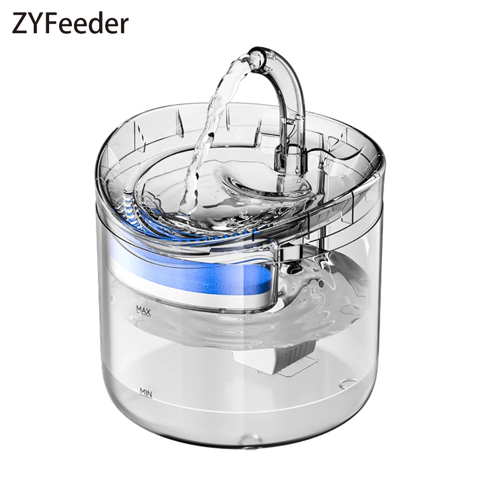 Automation Sensor Faucet Fountain Food Grade Transparent Plastic Dog Water Dispenser For Cat Pet Sensor Drinker