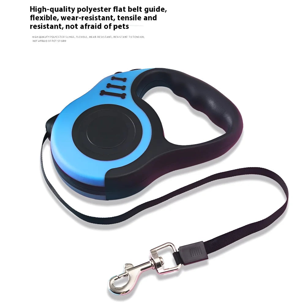 Dog traction Leash for Dogs Cat Automatic Retractable Durable Nylon Lead Puppy Outdoor Travel Walking Hiking Traction Rope