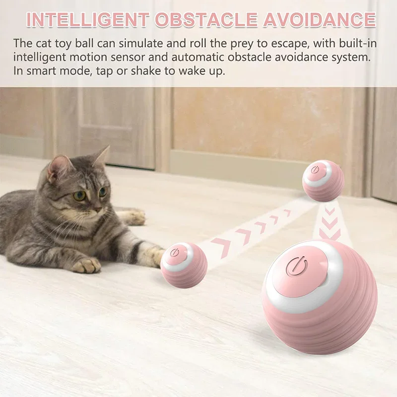 1Pcs Cat Toys Interactive Cat Teaser Ball Pet Toy Ball Gravity Rolling Ball Cat Self Indulgence Ball Bite Resistant Pet Products