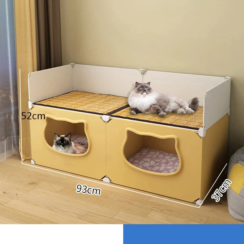 Cat Bed Detachable Cat Hiding House Comfortable Small Dog Nest Washable Cave Cats Beds