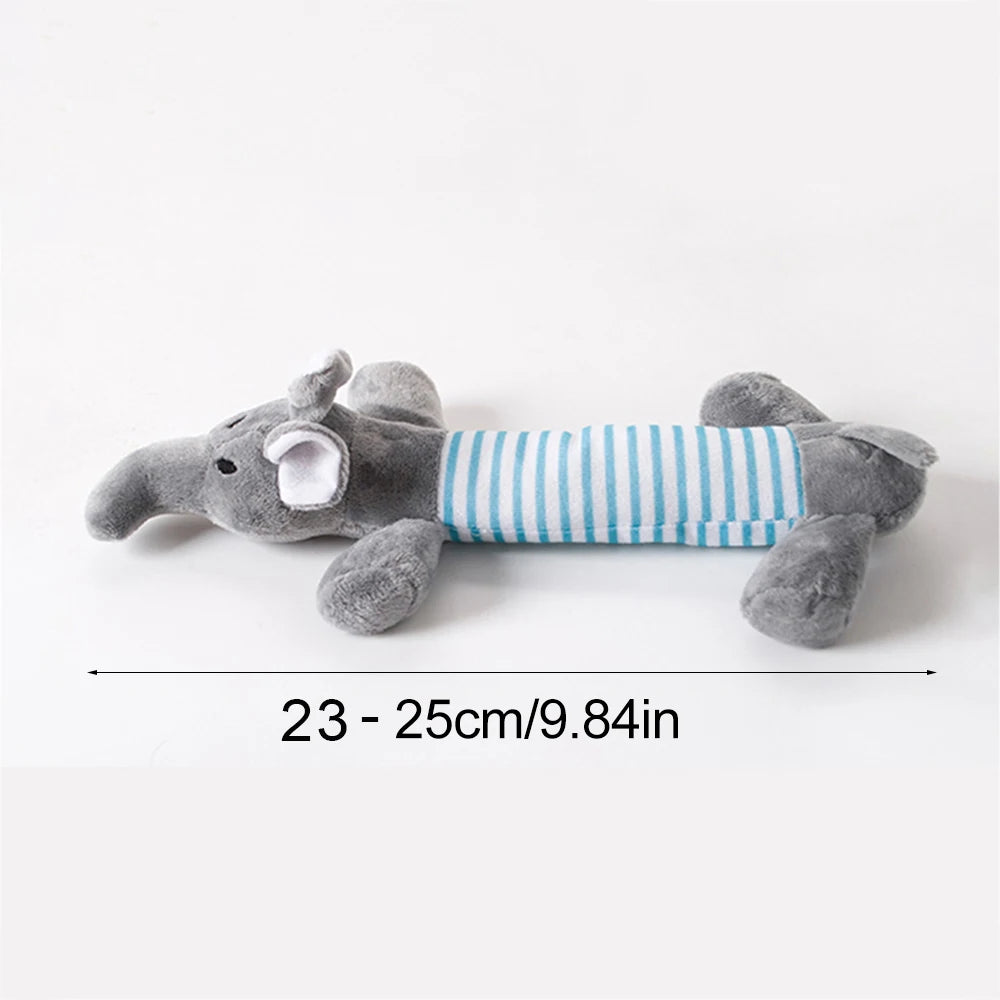 Funny Simulated Animal No Stuffing Dog Toy with Squeakers Durable Stuffingless Plush Squeaky Dog Chew Toy Crinkle Pet Squeak Toy