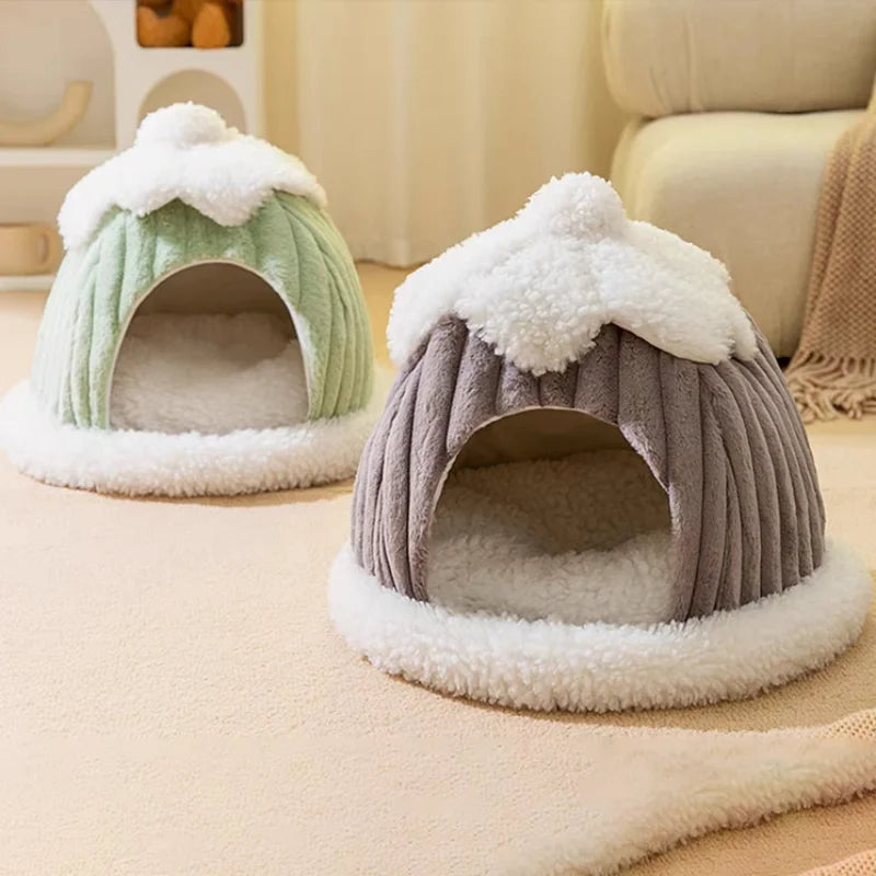 Winter Cozy Pet House Dogs Soft Nest Kennel Sleeping Cave
 Cat Dog Puppy Warm Thickening Tents Bed Nest For Small Dogs Cats