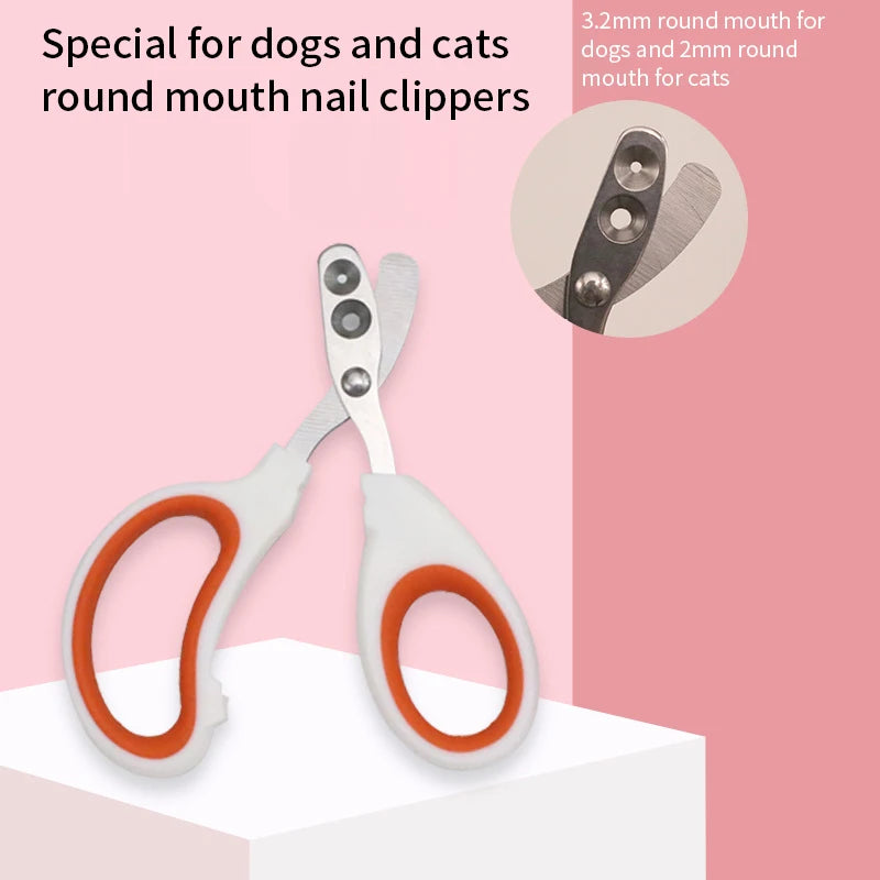 Cat Nail Clippers for Small Cat Dog Stainless Steel Puppy Claws Cutter Pet Nail Grooming Clippers Trimmer