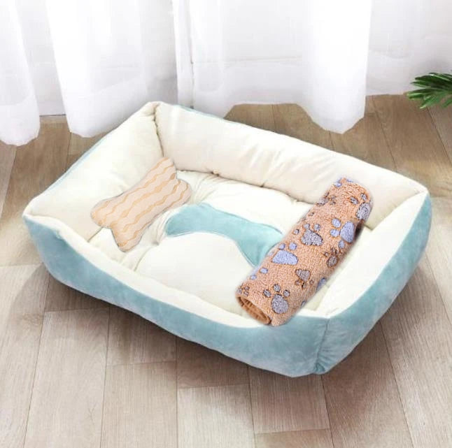 Pet Large Dog Bed Warm House Candy-colored Square Nest Pet Kennel For Small Medium Large Dogs Cat Puppy Plus Size Dog Baskets