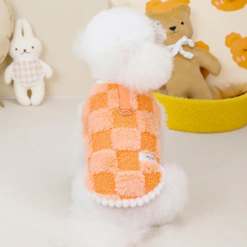 Luxury Dog Vest Coat Warm Soft Dog Clothes Autumn Puppy Jacket Cute Print Cat Coat Pet Jacket Coat Chihuahua Clothes Dog Apparel