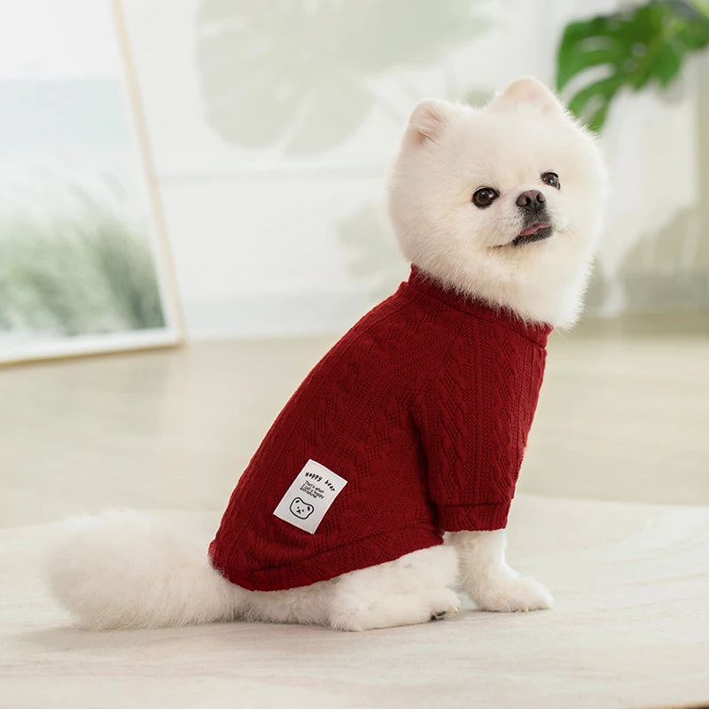 Warm Puppy Sweater Winter Dog Clothes Chihuahua Yorkies Knitting Wear French Bulldog Pet Apparel For Small Dogs Cats Sweater