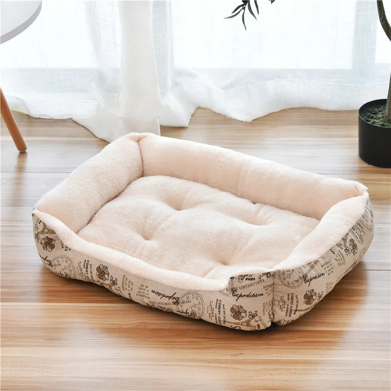 Pet Large Dog Bed Warm House Candy-colored Square Nest Pet Kennel For Small Medium Large Dogs Cat Puppy Plus Size Dog Baskets