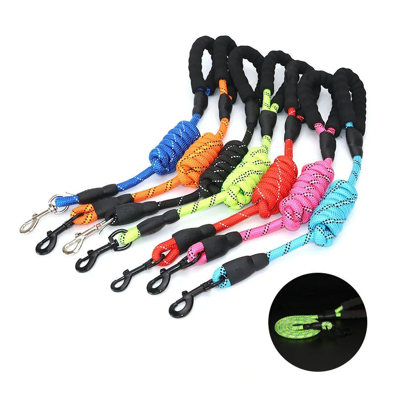 Pet Leash with Reflective & Comfortable Padded Handle for Small, Medium and Large Dogs