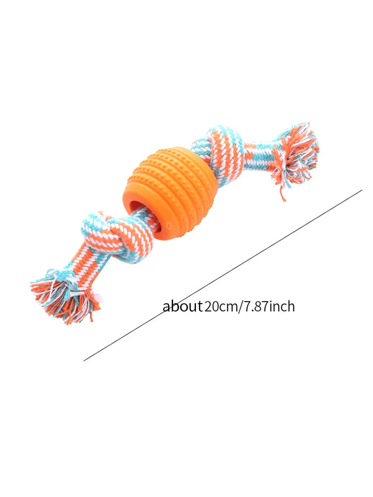 Pet dog toy Cotton rope double knot ball Bite resistant tooth cleaning toy ball pet supplies