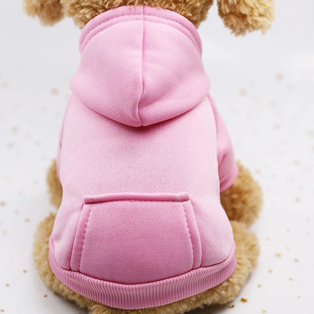 Dog Winter Warm Hooded Sweatshirt For Small Medium Dog Pet Coat Puppy Cat Apparel Outfit Clothes For Chihuahuas French Bulldog