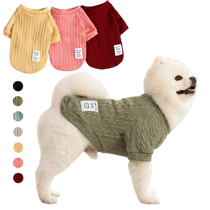 Warm Puppy Sweater Winter Dog Clothes Chihuahua Yorkies Knitting Wear French Bulldog Pet Apparel For Small Dogs Cats Sweater