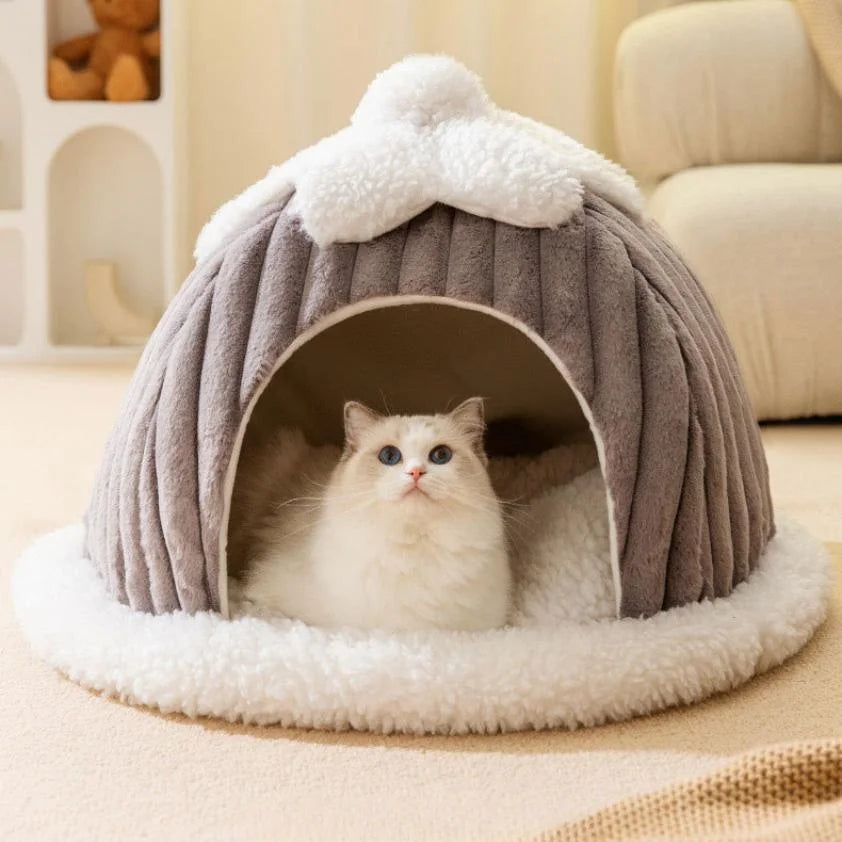 Winter Cozy Pet House Dogs Soft Nest Kennel Sleeping Cave
 Cat Dog Puppy Warm Thickening Tents Bed Nest For Small Dogs Cats