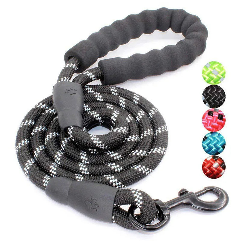 Pet Leash with Reflective & Comfortable Padded Handle for Small, Medium and Large Dogs