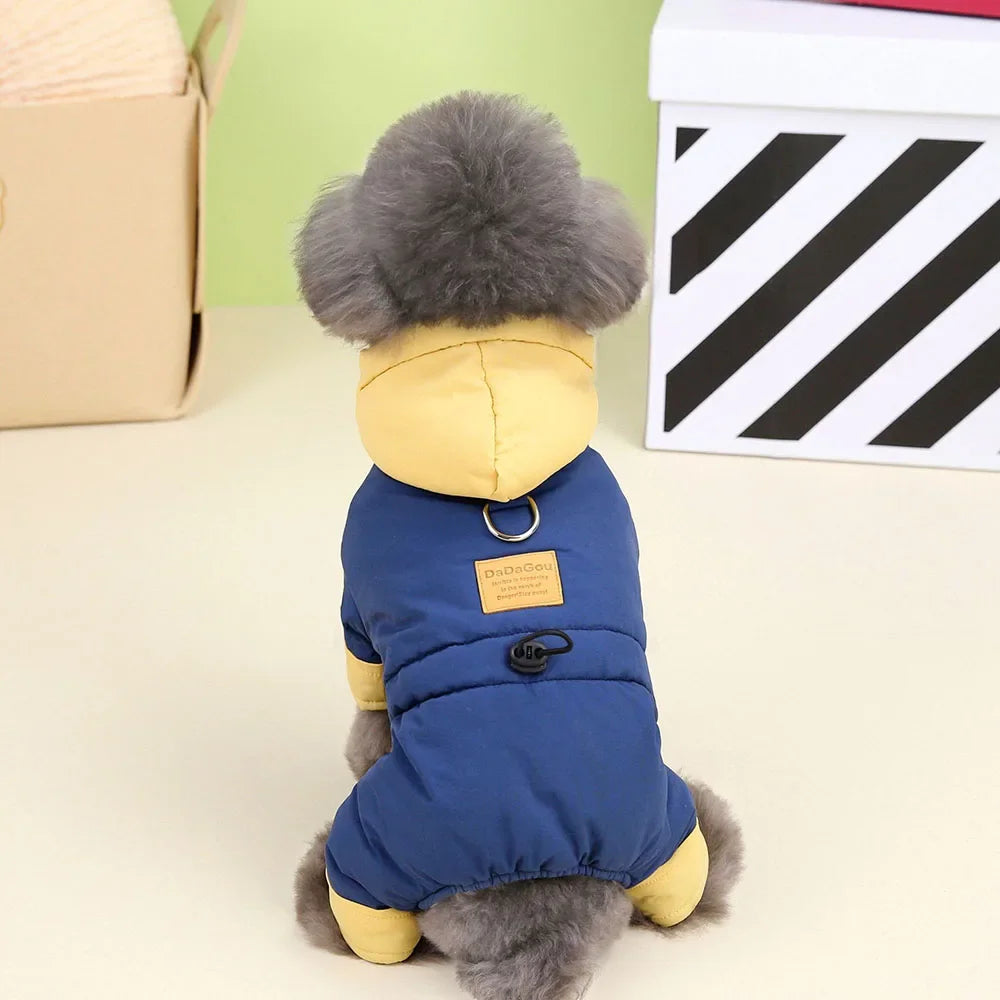 Dog Winter Thicken Coat Warm Down Coat , Pet Jumpsuit Puppy Cotton Jacket for Small Medium Dogs Cats Chihuahua Costume