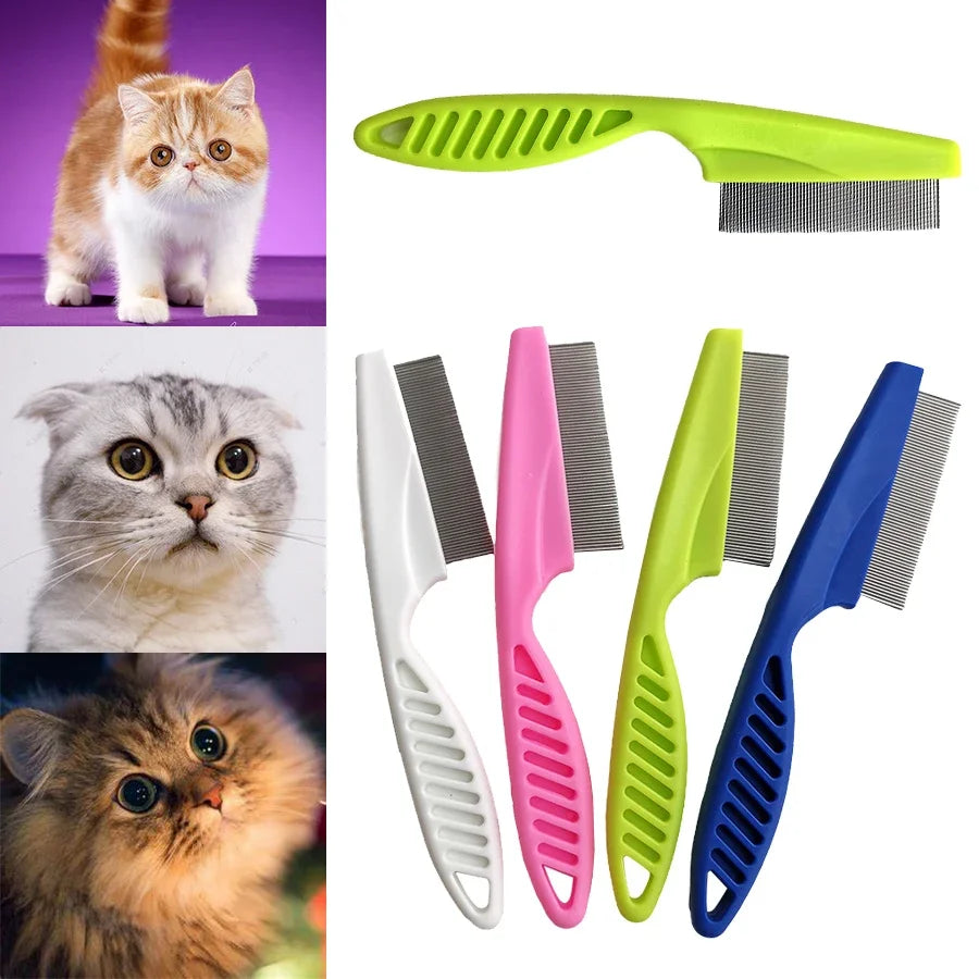 Pet Hair Shedding Comb Stainless Steel Flea Comb for Cat Dog Pet Comfort Cats Hair Grooming Comb Dog Cat Fur Removal Brush