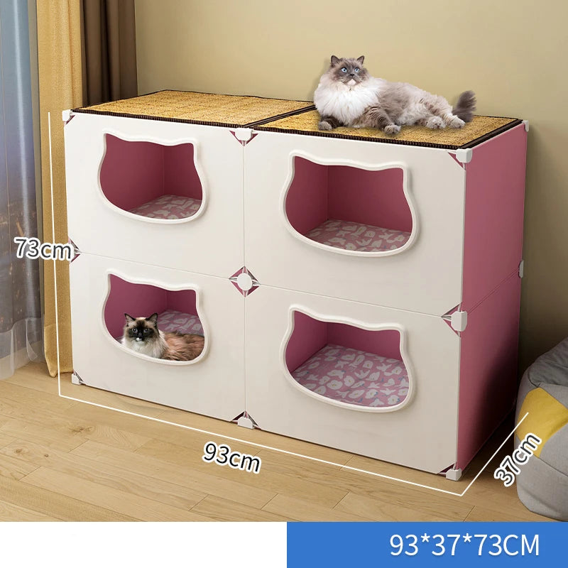 Cat Bed Detachable Cat Hiding House Comfortable Small Dog Nest Washable Cave Cats Beds