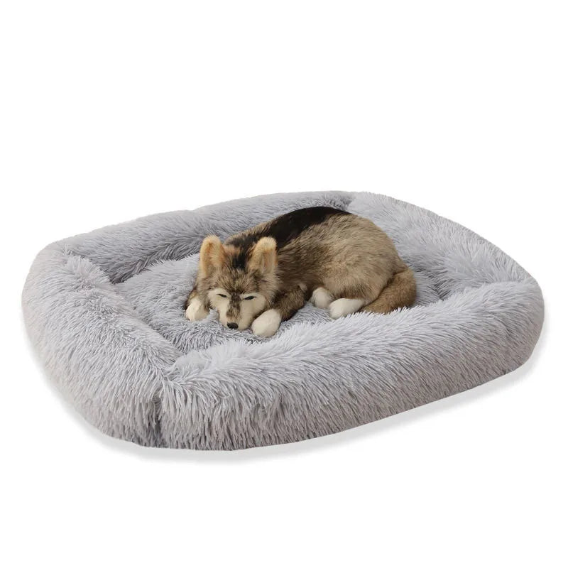 Super Soft Washable Long Plush Pet Kennel Deep Sleep Dog House Velvet Mats Sofa Pet Cat Bed For Dog Basket