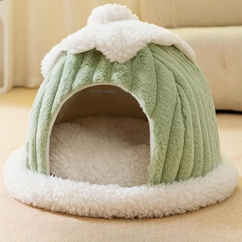 Winter Cozy Pet House Dogs Soft Nest Kennel Sleeping Cave
 Cat Dog Puppy Warm Thickening Tents Bed Nest For Small Dogs Cats