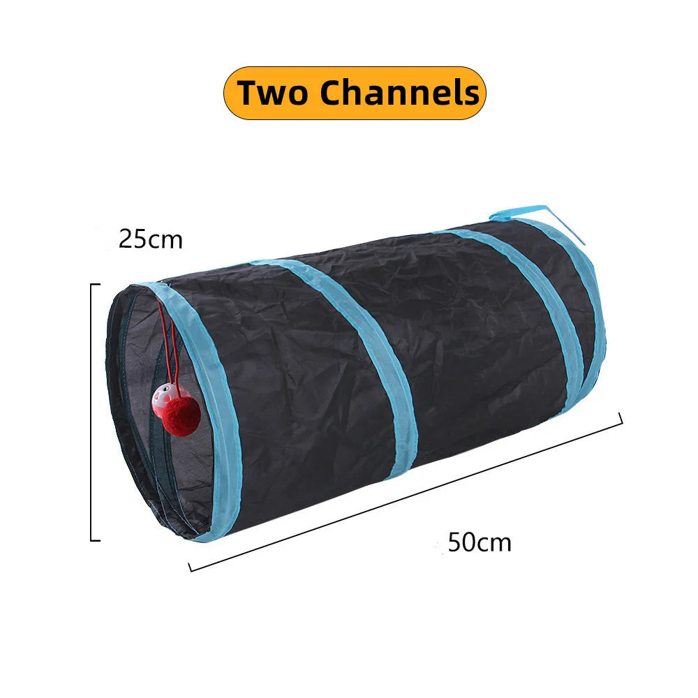 Cat Tunnel Pet Supplies Cat S T Pass Play Tunnel Foldable Barrel for Indoor loud paper