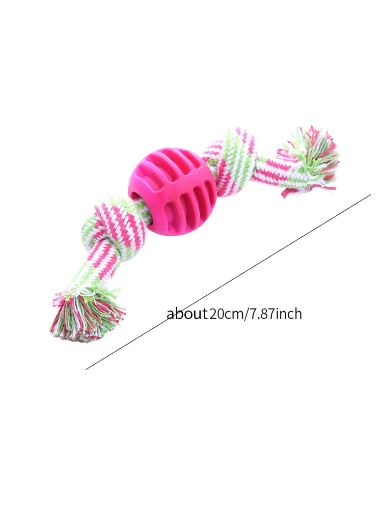 Pet dog toy Cotton rope double knot ball Bite resistant tooth cleaning toy ball pet supplies