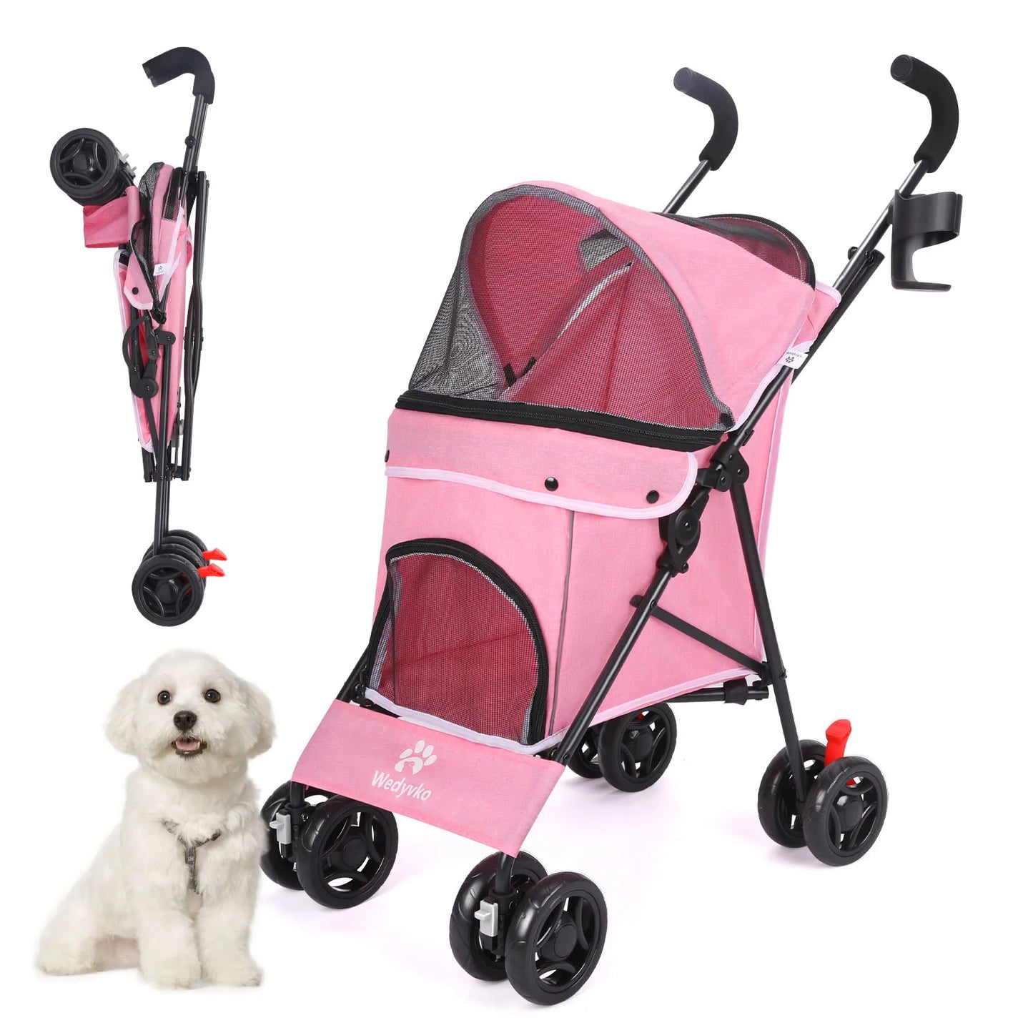 Pet Stroller Lightweight Folding Small and Medium-sized Outdoor Puppy Stroller Cat Dog Travel Breathable dogs accessories