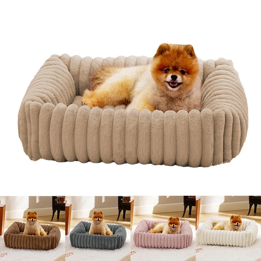 Large Pet Cat Dog Bed Square Plush Kennel Summer Washable Cat Mat Mattress Pet Cushion Medium Large Dogs Pet Supplies