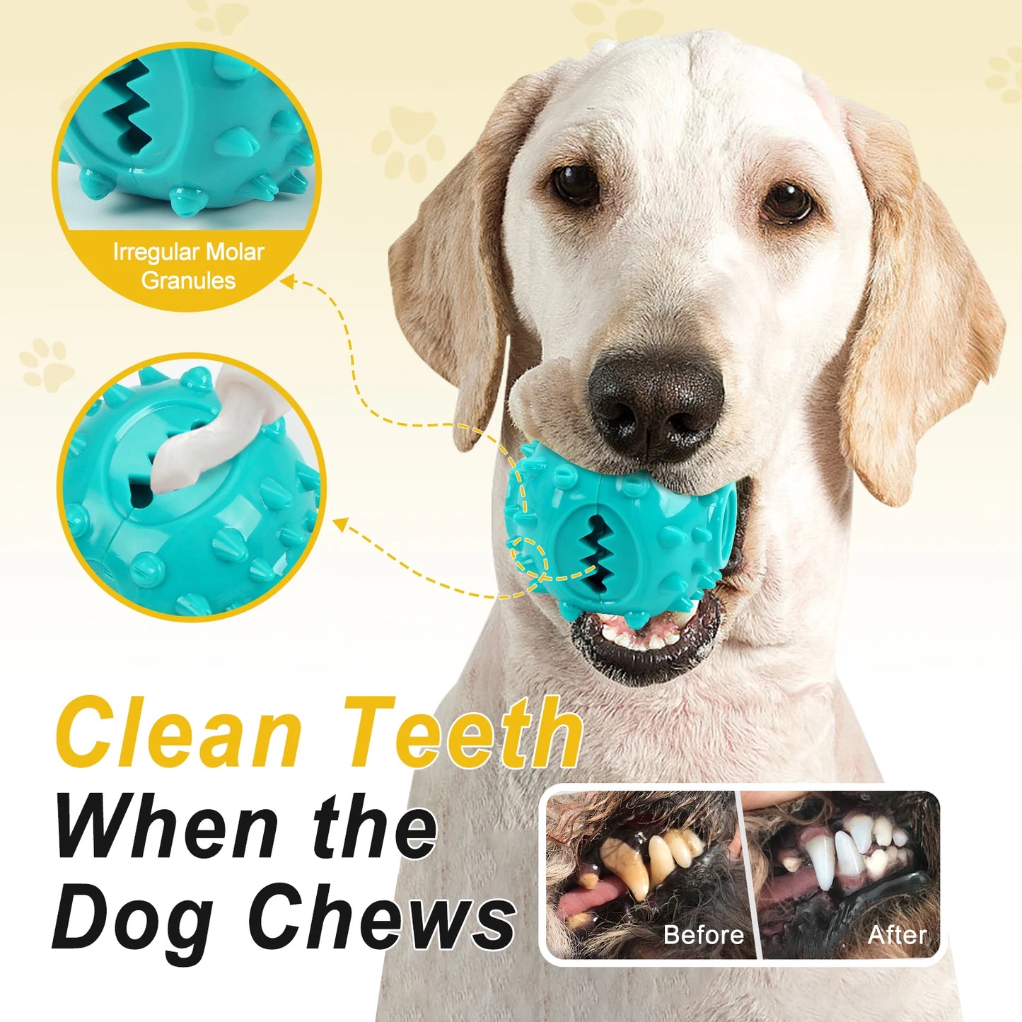 Dog Grinding Teeth Toys Chew Toys Cleaning Teeth Anti Bite Interactive Training Leaking Food Balls Toys Slow Food Pet Products