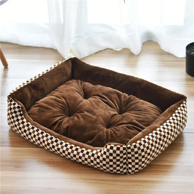 Pet Large Dog Bed Warm House Candy-colored Square Nest Pet Kennel For Small Medium Large Dogs Cat Puppy Plus Size Dog Baskets