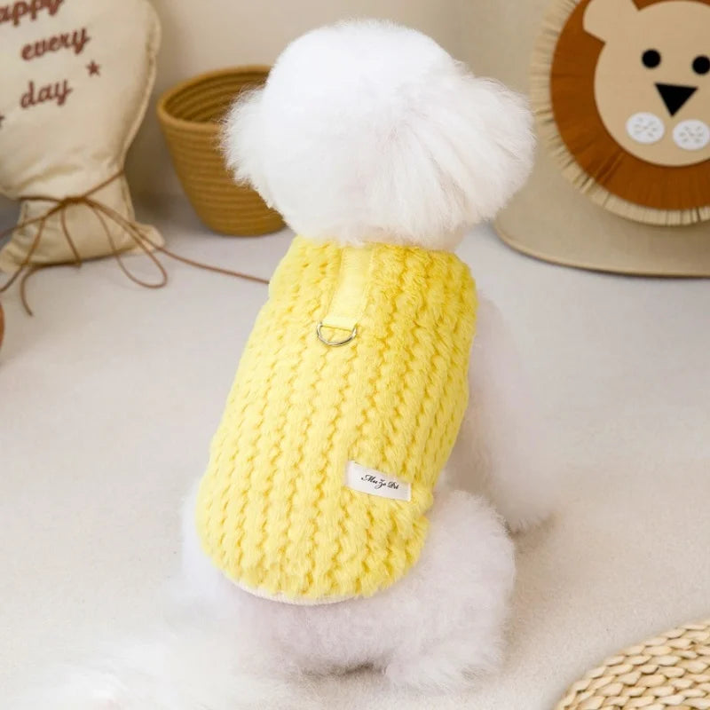 Luxury Dog Vest Coat Warm Soft Dog Clothes Autumn Puppy Jacket Cute Print Cat Coat Pet Jacket Coat Chihuahua Clothes Dog Apparel